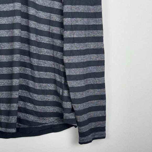 Lululemon Studio 1/2 Zip Sweatshirt Classic Stripe Heathered Black Men Sz XL Gym - Picture 3 of 13